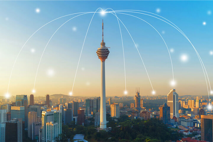 Concept image of smart city