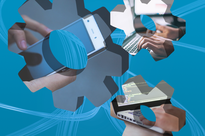 User devices with gear icon